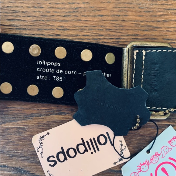 Lollipops Paris real leather studs belt - Picture 7 of 8